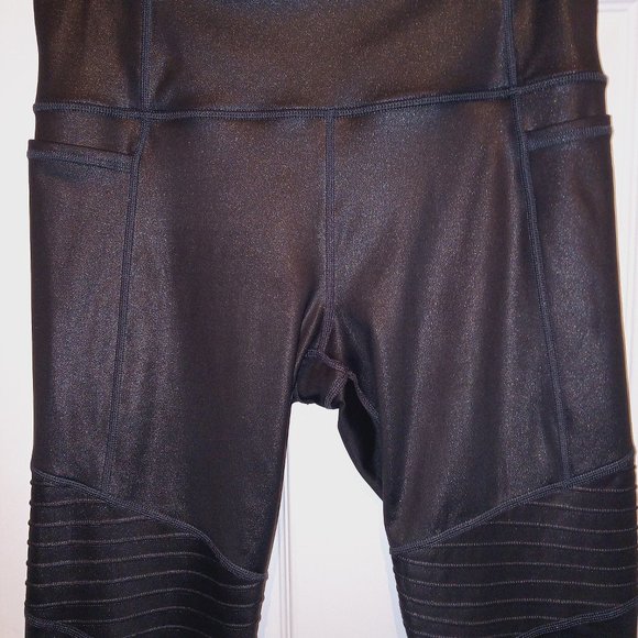 Athleta Inclination Moto Shimmer High Waisted Ankle Leggings Medium - Picture 7 of 7